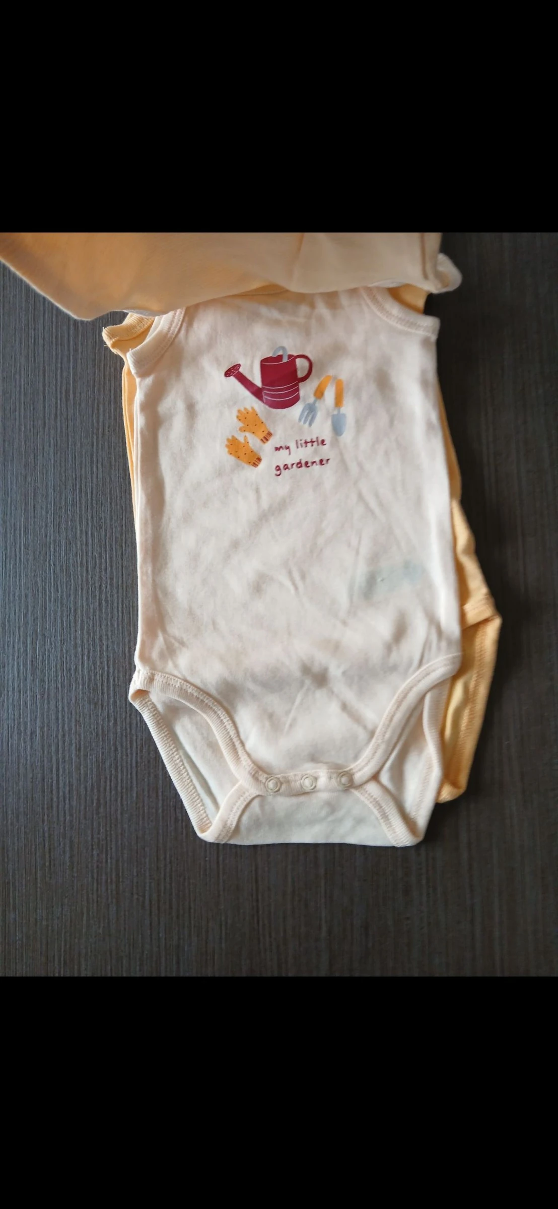 Lote de 3 bodies sem mangas para meninas tex baby 74 cm 12 meses – photo 2